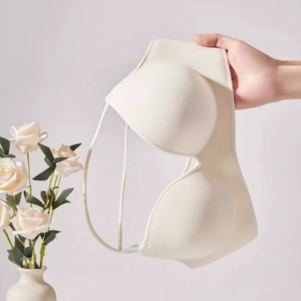 Women's 3/4 Cup Padded Push-Up Bra – Wire-Free Seamless Padded Push-Up Bra PLUSH