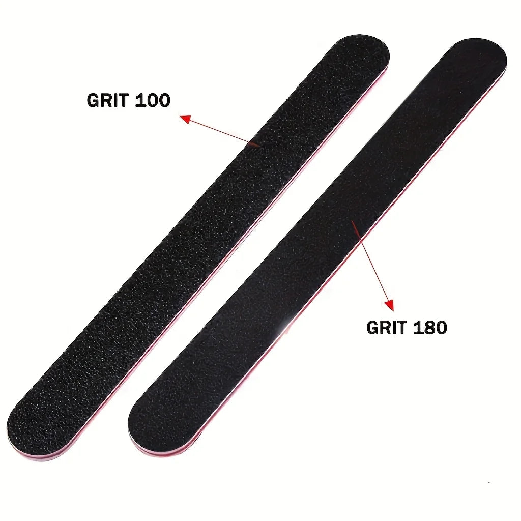 5pcs Double-Sided Nail Files – Manicure & Pedicure Buffing Set Nail Files Set PLUSH