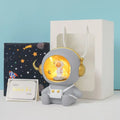 Puppy Astronaut Piggy Bank with Night Light – Kids Gift Decorative Piggy Bank PLUSH Grey