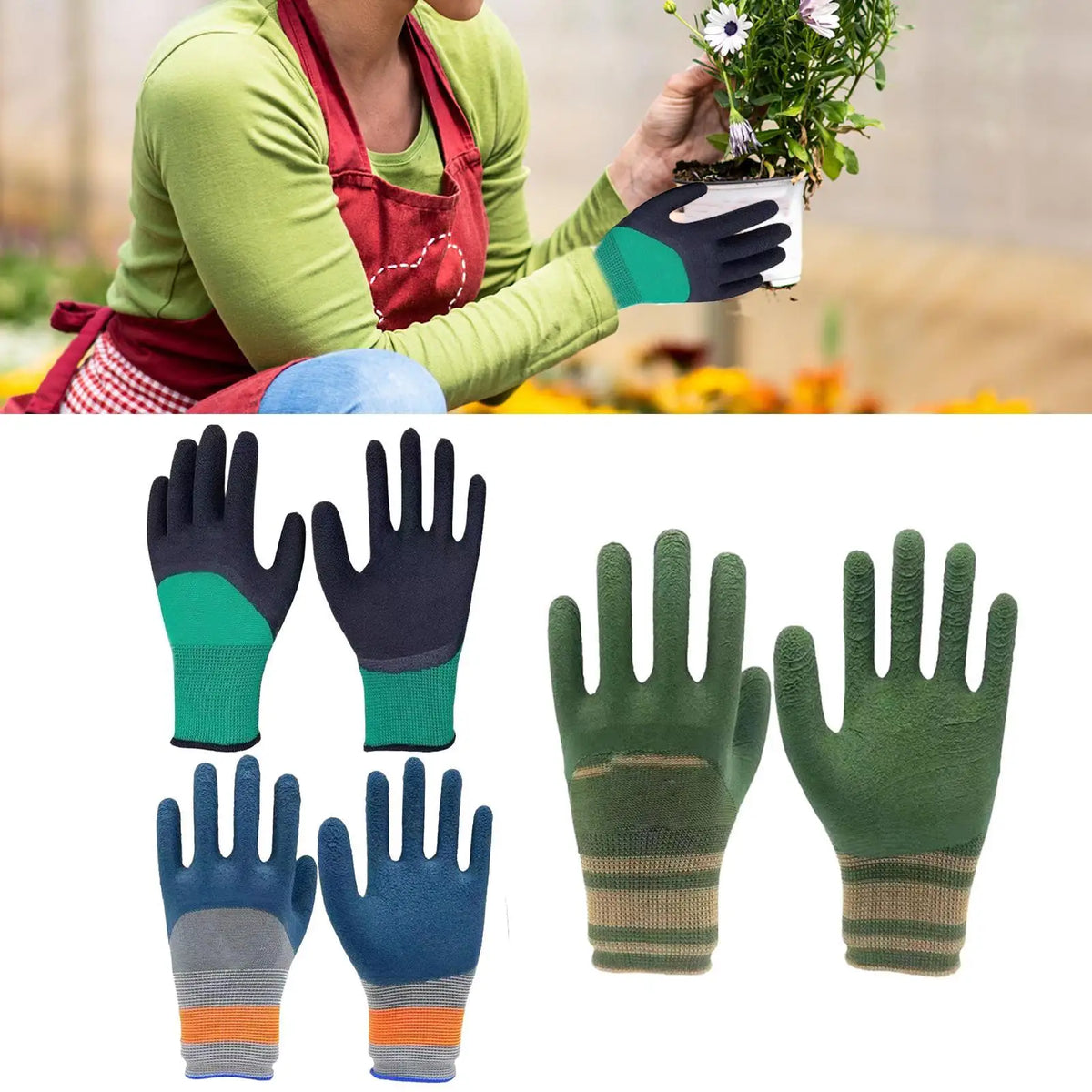 Waterproof Thorn-Proof Gardening Gloves – Non-Slip Garden Work Gardening Gloves PLUSH