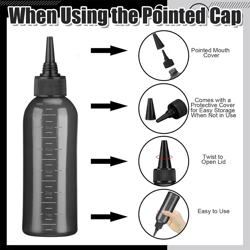 Hair Dye Applicator Squeeze Bottles 180ml | 1/2/3 Pack Hair Applicator Bottle PLUSH