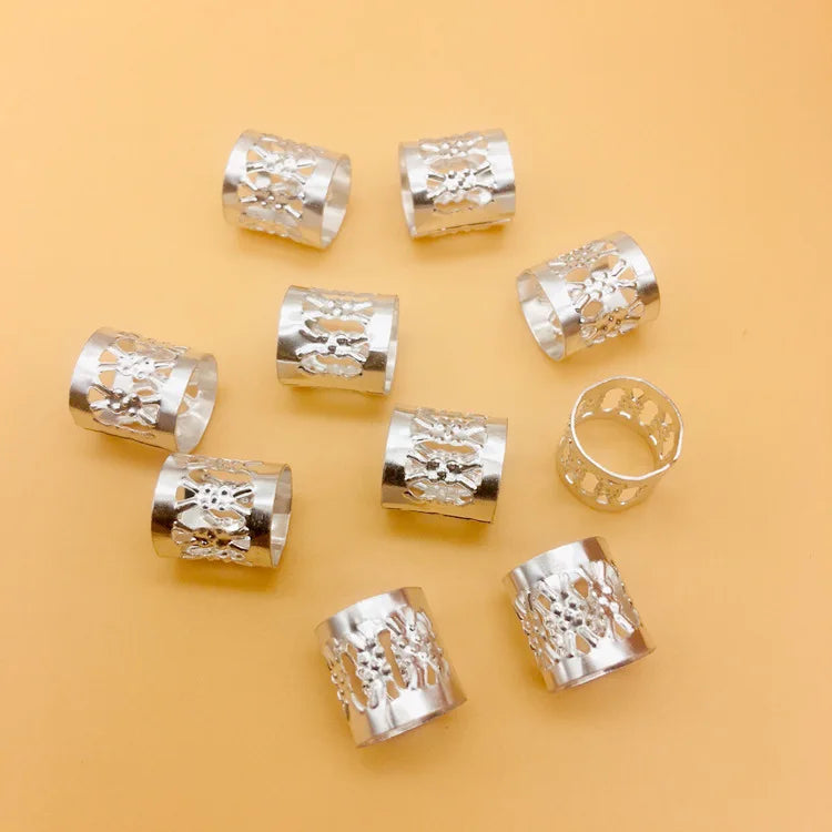 5pcs Dreadlock Beads Hair Cuffs Rings – Colorful Braid Clips Hair Braid Cuffs PLUSH 10pcs NO.32