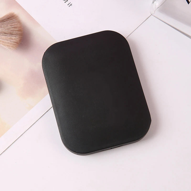 Portable Folding Makeup Mirror with Comb – Pocket Vanity Set Pocket Makeup Mirror PLUSH Black