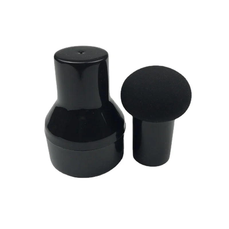 Mushroom Head Makeup Sponge – Foundation & Powder Puff Makeup Sponge PLUSH Black and box