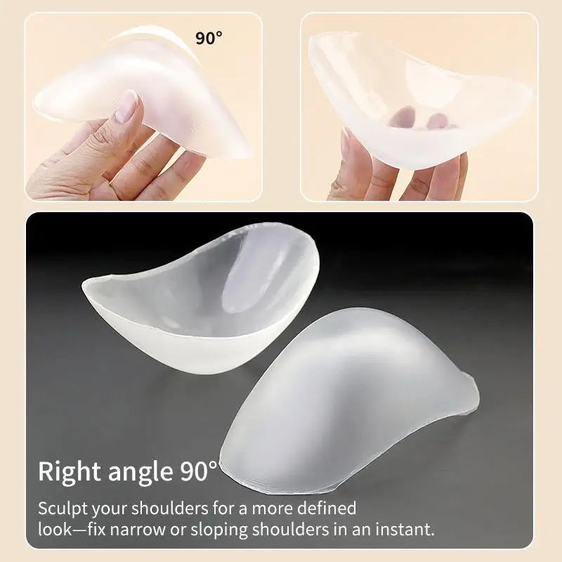 Right Angle Silicone Shoulder Pads 8.5mm Thickened – 1 Pair Clothing Shoulder Pads PLUSH