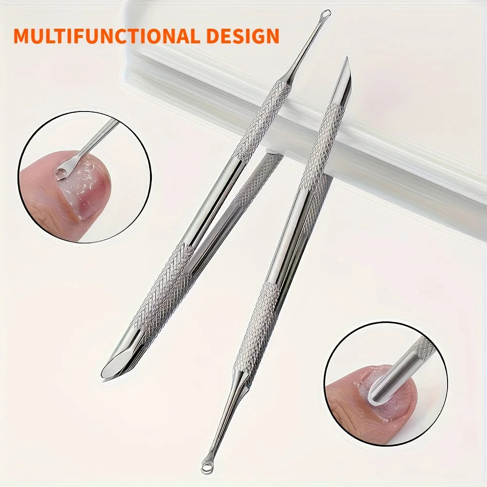 Stainless Steel Cuticle Pusher & Dead Skin Remover Nail Tool Cuticle Pusher Tool PLUSH