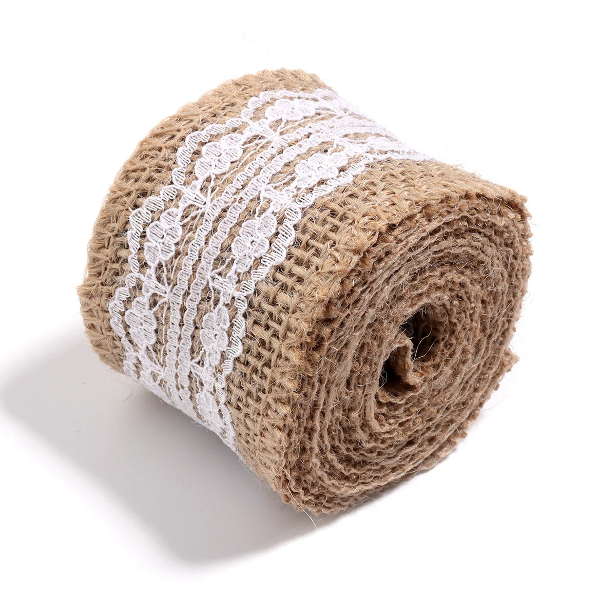 Natural Jute Burlap Ribbon 2m Roll – DIY Craft & Wedding Décor Burlap Craft Ribbon PLUSH Style 11