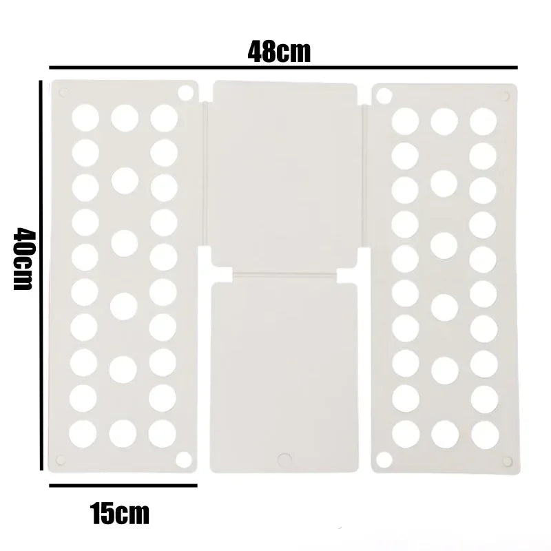 Plastic Shirt Folding Board – T-Shirt Organizer for Home & Travel Shirt Folding Board PLUSH Child White