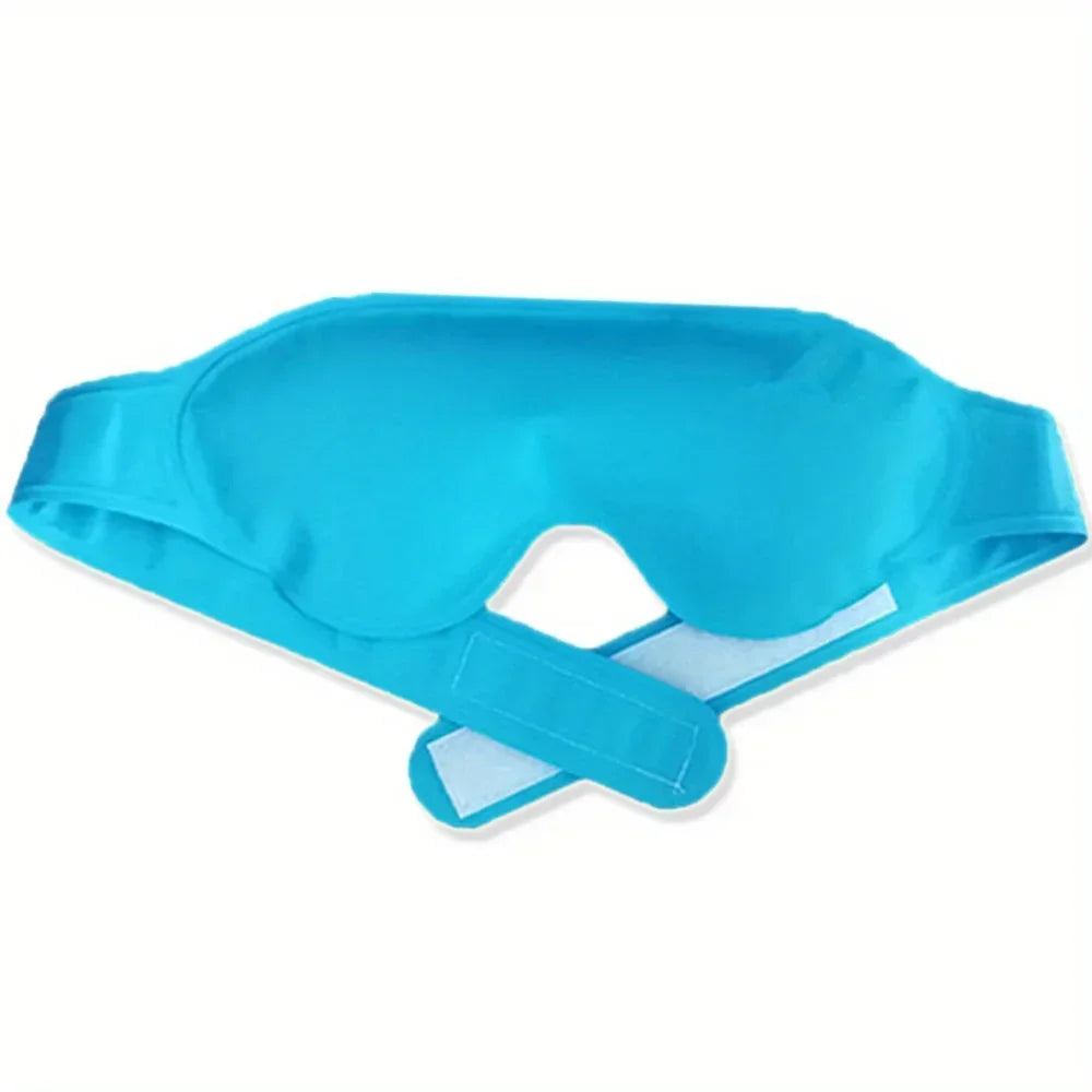 Reusable Cooling Gel Eye Mask – Sleep Aid & Eye Cover Cooling Gel Eye Mask PLUSH Blue