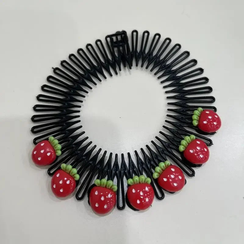 Y2K Star Heart Colorful Hair Comb Clips – Girls Hair Accessories Hair Comb Clip PLUSH sj strawberries