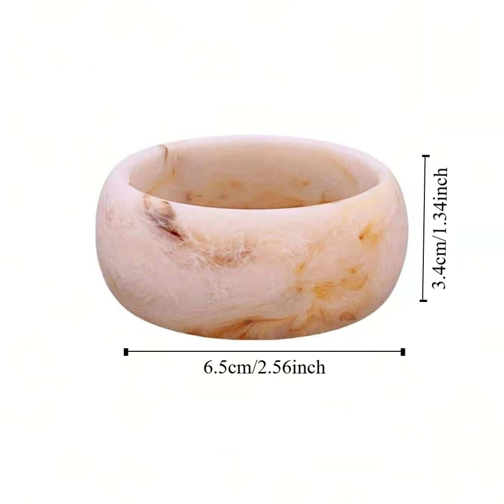 Bohemian Jelly Acrylic Open Bangle Wide Bracelet for Women Acrylic Bangle Bracelet PLUSH