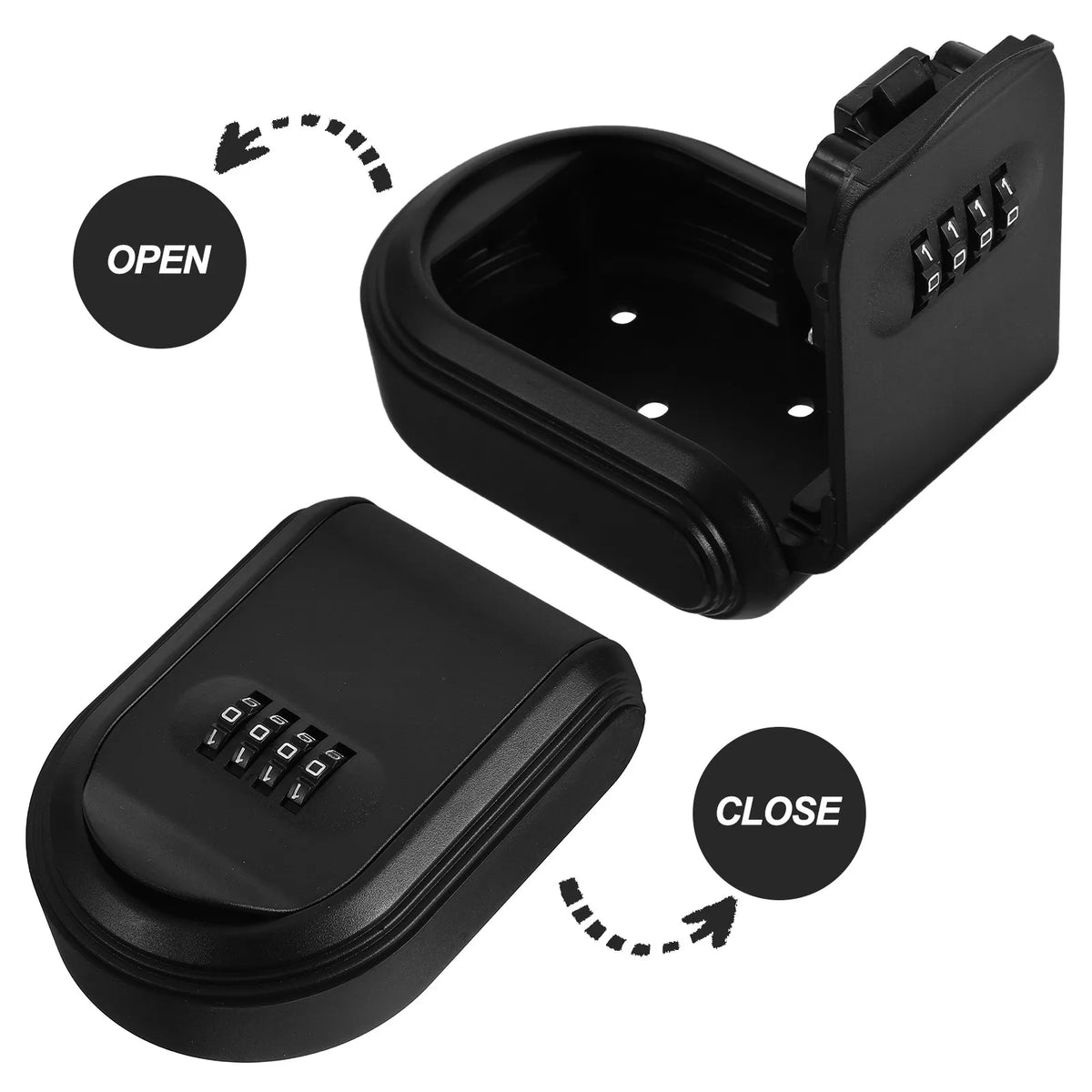Wall Mounted Combination Key Lock Box | Outdoor Security Key Lock Box PLUSH