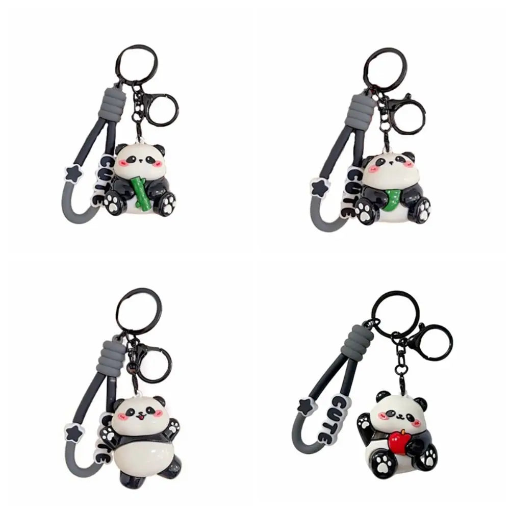 Cute Cartoon Panda Silicone Keychain – Fun Animal Key Ring Animal Keychain PLUSH