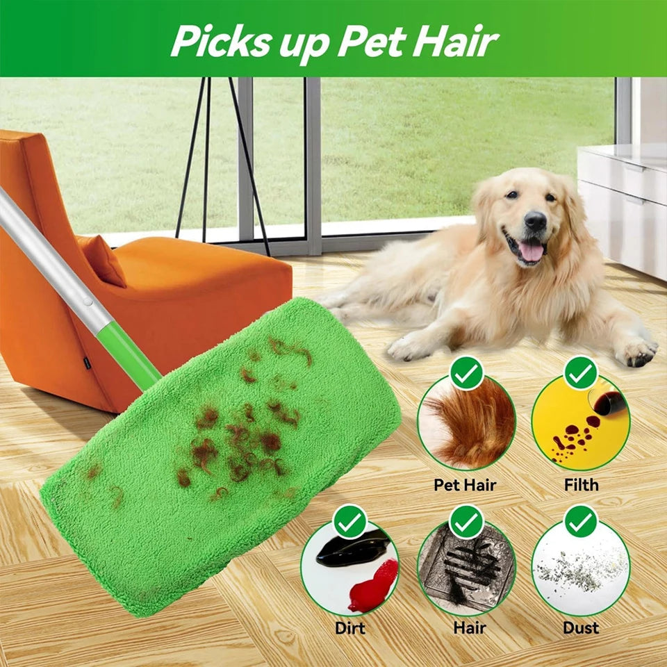 Microfiber Flat Mop Refill Pads – Wet & Dry Floor Cleaning Mop Refill Pads PLUSH