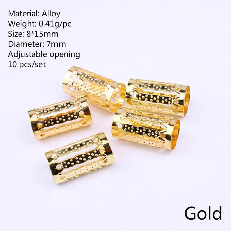 5pcs Dreadlock Beads Hair Cuffs Rings – Colorful Braid Clips Hair Braid Cuffs PLUSH 10pcs NO.27