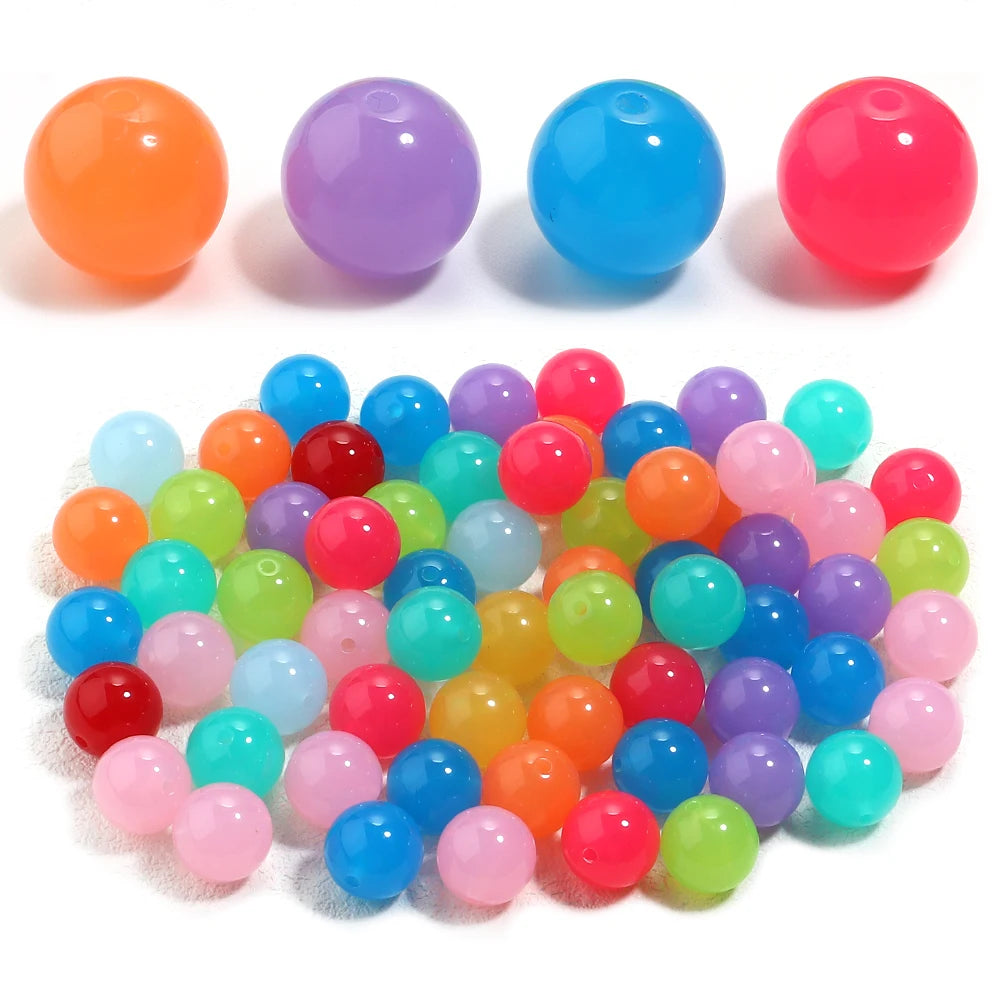 20pcs 16mm Jelly Acrylic Round Spacer Beads – DIY Jewelry Acrylic Spacer Beads PLUSH