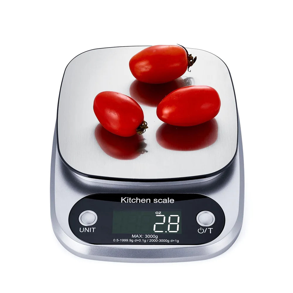 Digital Kitchen Scale 10kg LED Display | Stainless Steel Digital Kitchen Scale PLUSH