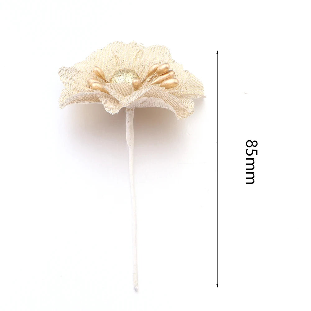 6pcs Fabric Camellia Artificial Flowers – DIY Hair & Decor Artificial Craft Flowers PLUSH