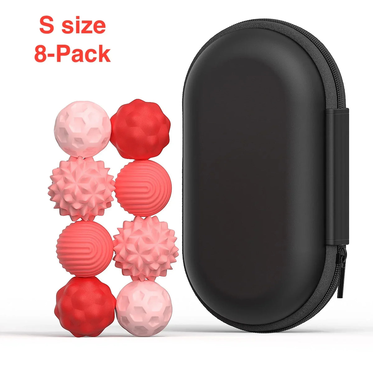 Silicone Magnetic Sensory Fidget Balls for Kids & Adults Sensory Fidget Toy PLUSH S 8-pack Pink