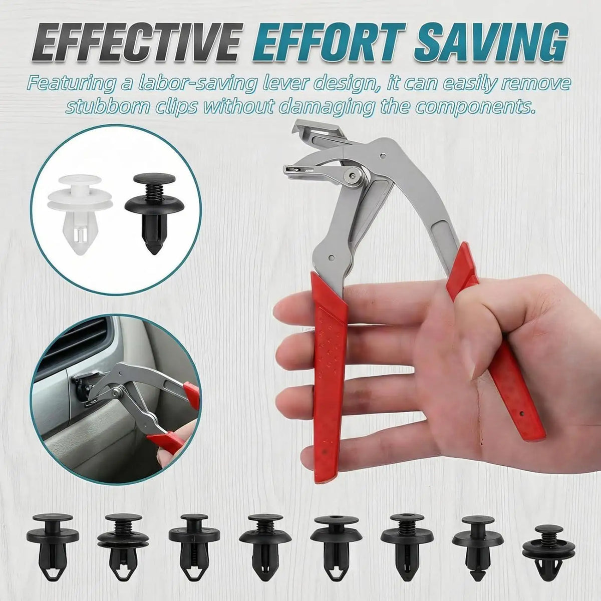 Stainless Steel Car Clip Pliers – Trim & Fastener Remover Tool Automotive Clip Pliers PLUSH