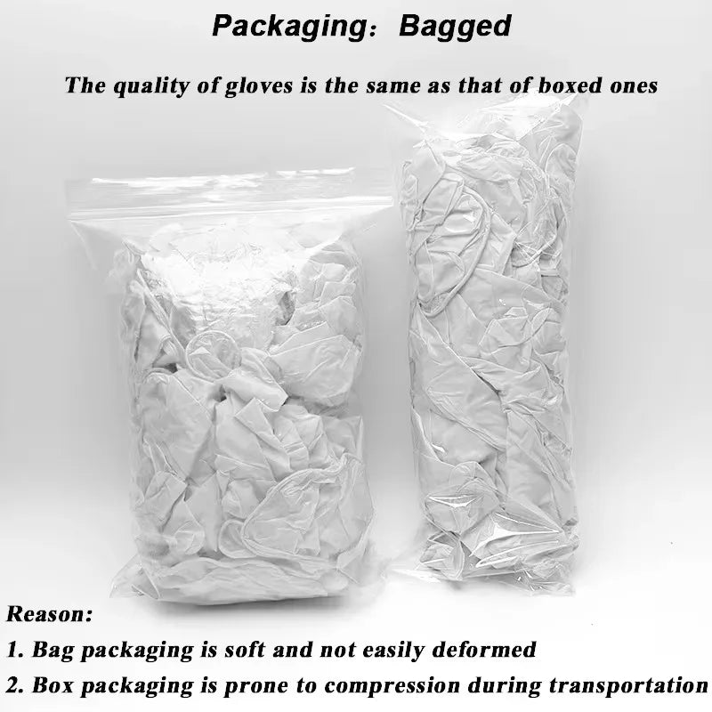 White Disposable Nitrile Gloves 100/50/20 Pcs | S–XL Disposable Nitrile Gloves PLUSH