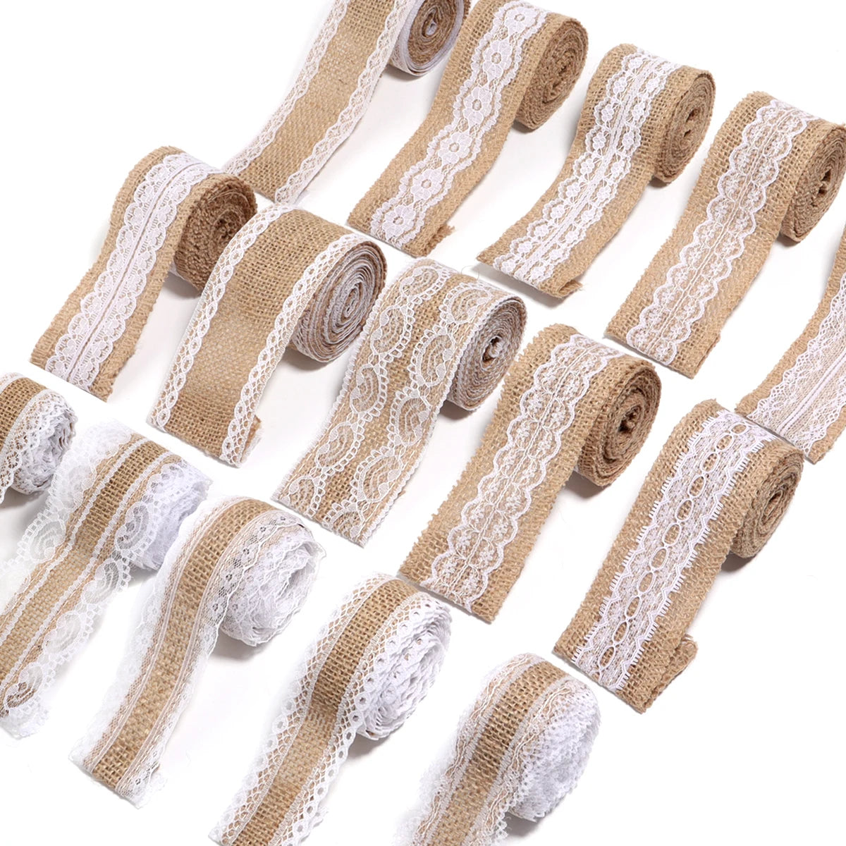 Natural Jute Burlap Ribbon 2m Roll – DIY Craft & Wedding Décor Burlap Craft Ribbon PLUSH