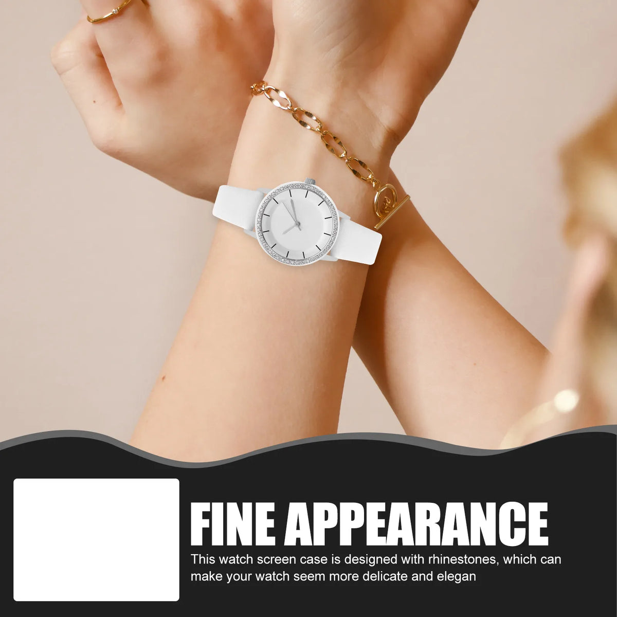2-Pack Rhinestone Bumper Case for Google Watch | Anti-Scratch Smartwatch Bumper Case PLUSH