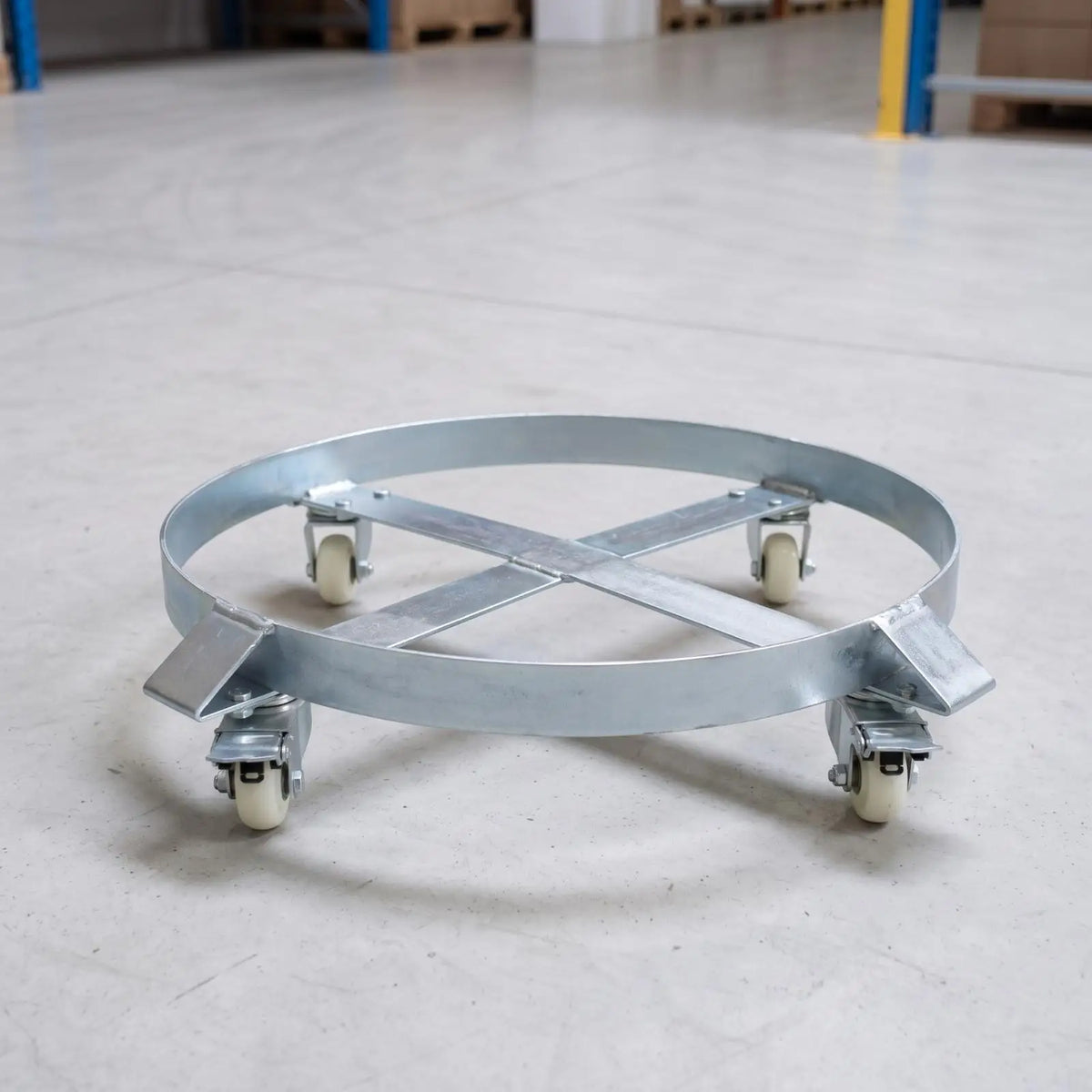 Drum Dolly with Swivel Casters – Heavy-Duty Steel Moving Base Drum Dolly PLUSH
