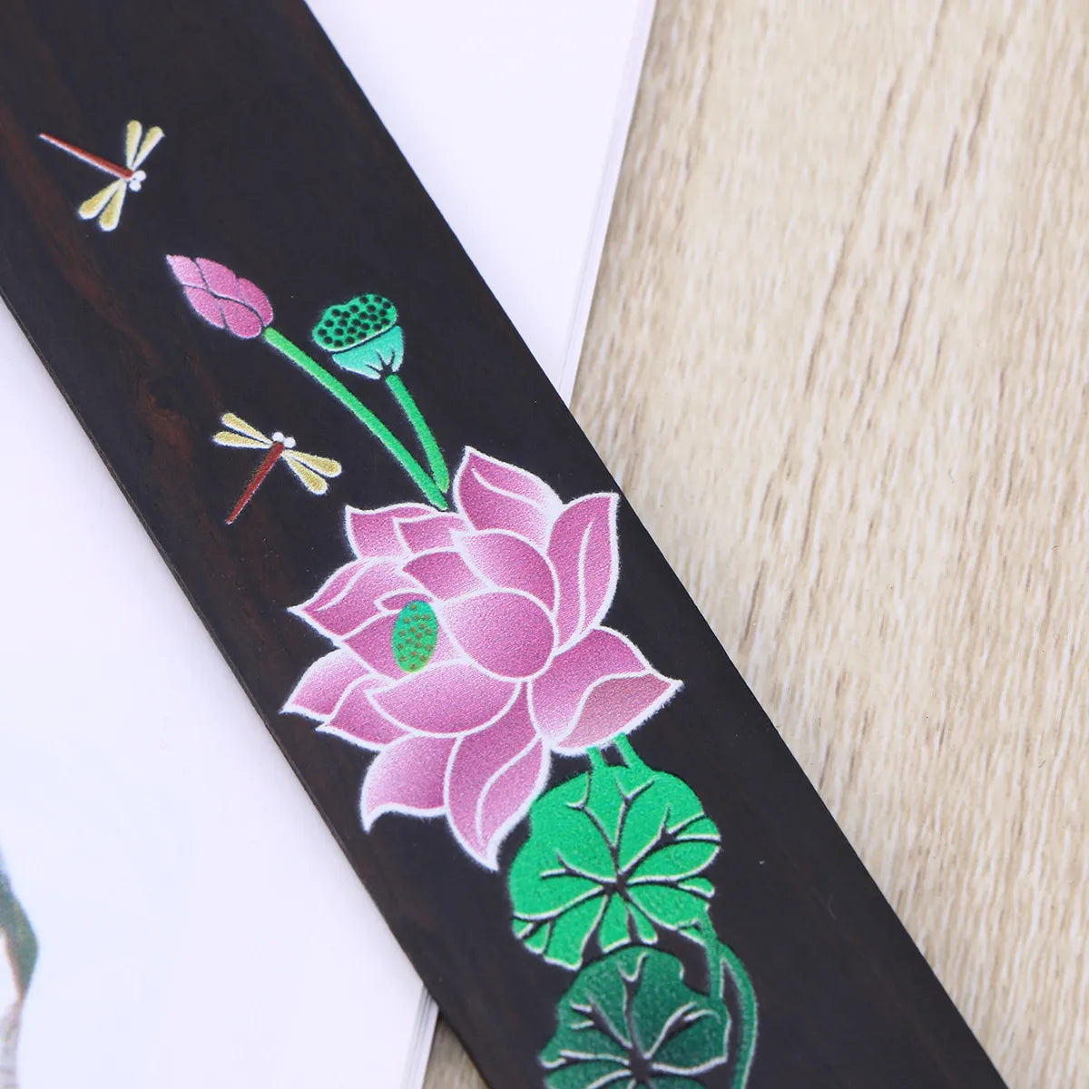 2Pcs Chinese Wooden Bookmarks Handmade Dragonfly & Tassel Decorative Bookmark Set PLUSH