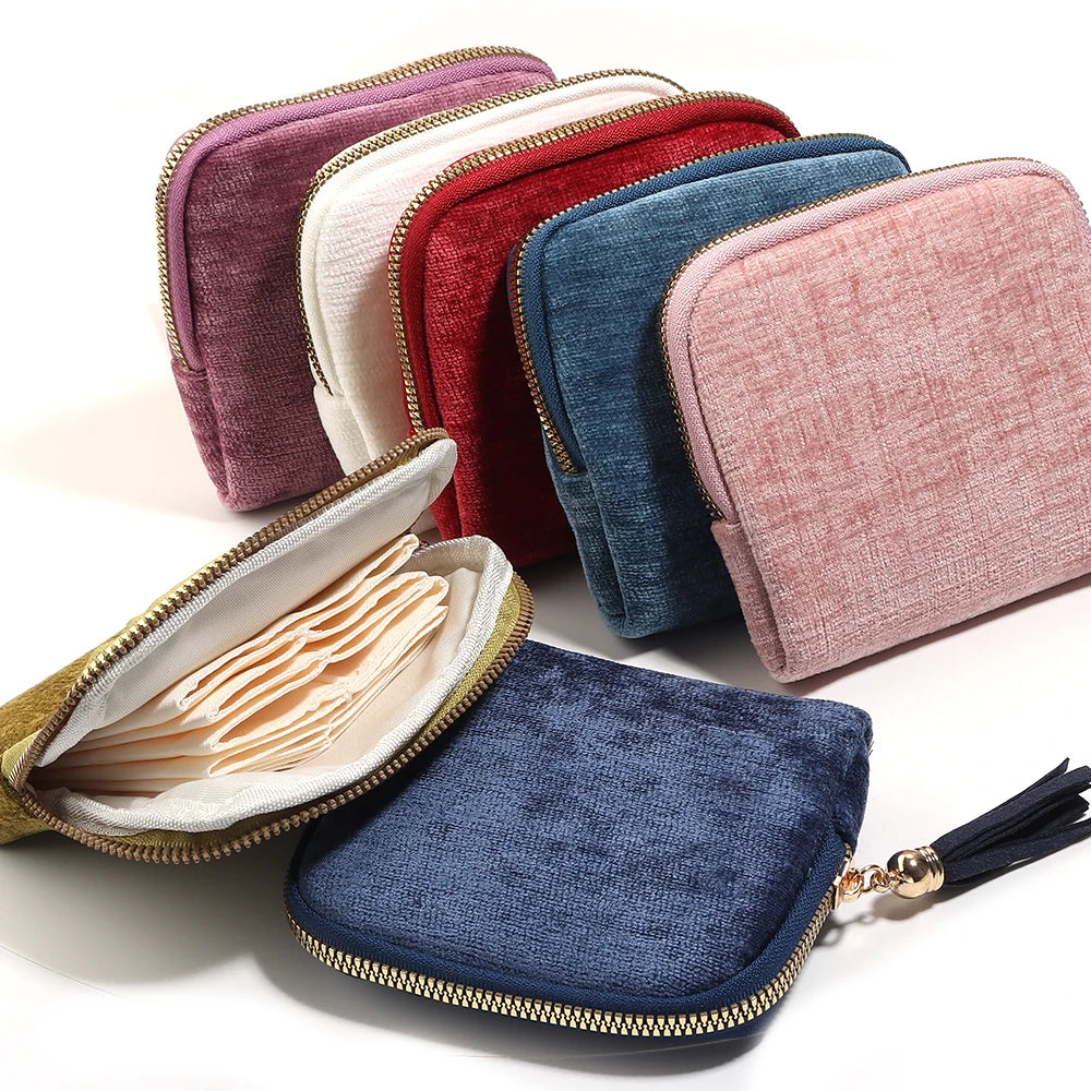 Velvet Jewelry Pouch 6-Layer Storage Bag with Tassel | Travel Jewelry Storage Pouch PLUSH