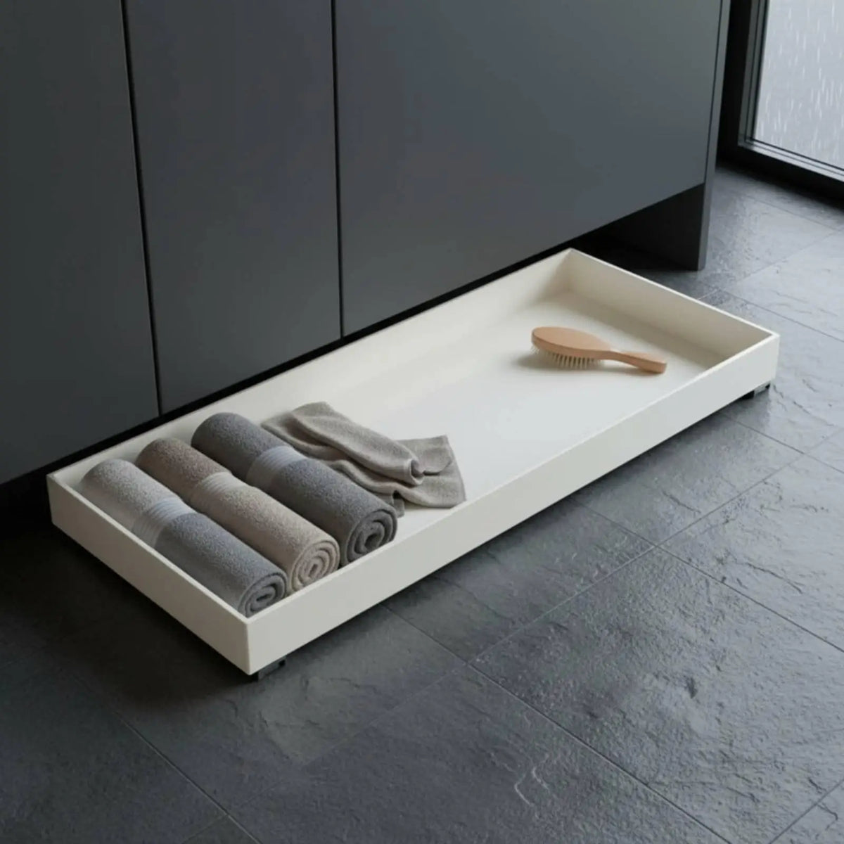 Under Cabinet Pull-Out Shoe Drawer | Iron Storage Rack Shoe Storage Drawer PLUSH