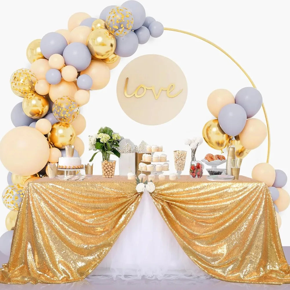 Sequin Tablecloth Rectangular Party Table Cover – 10 Colors Sequin Tablecloth PLUSH