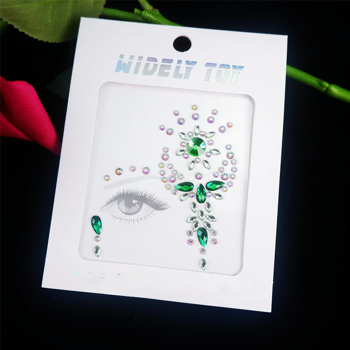 Crystal Face Gems Rhinestone Temporary Tattoo Stickers Face Gem Stickers PLUSH BL02