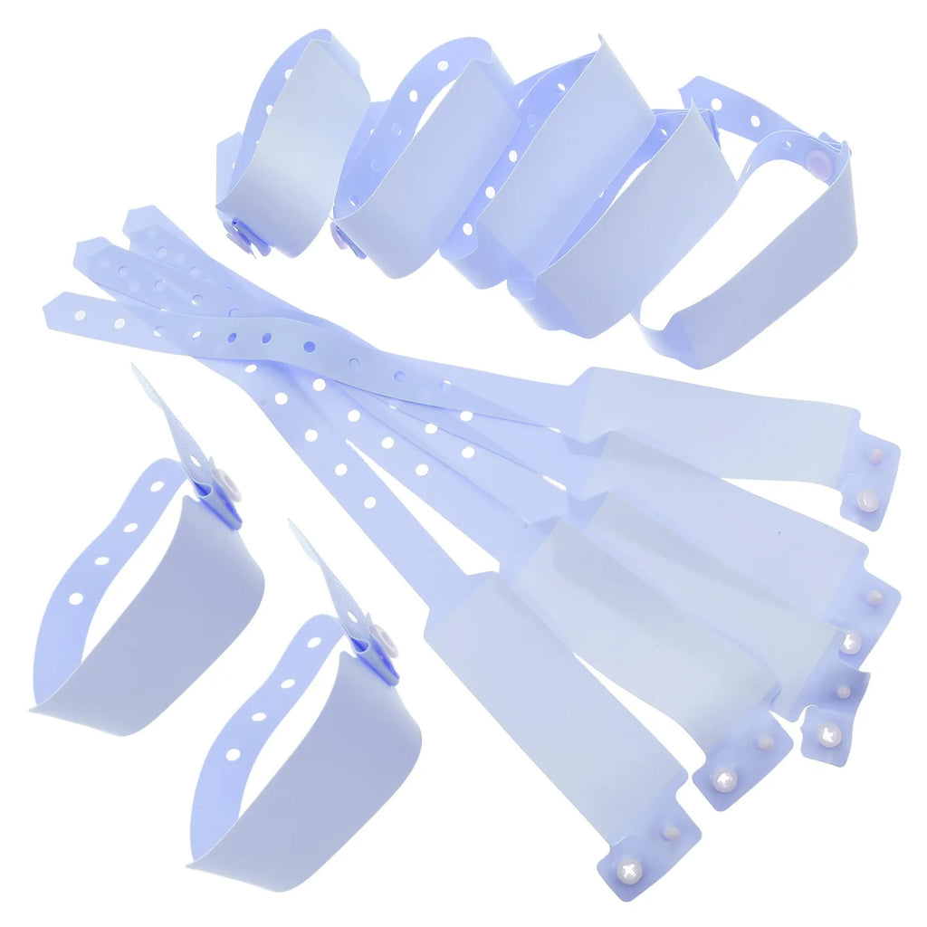 100pcs Writable PVC ID Wristbands – Hospital & Event Use ID Wristbands PLUSH