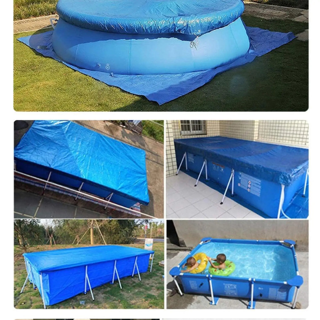 Waterproof Pool Ground Cloth Cover – Foldable Pool Blanket Pool Cover Blanket PLUSH