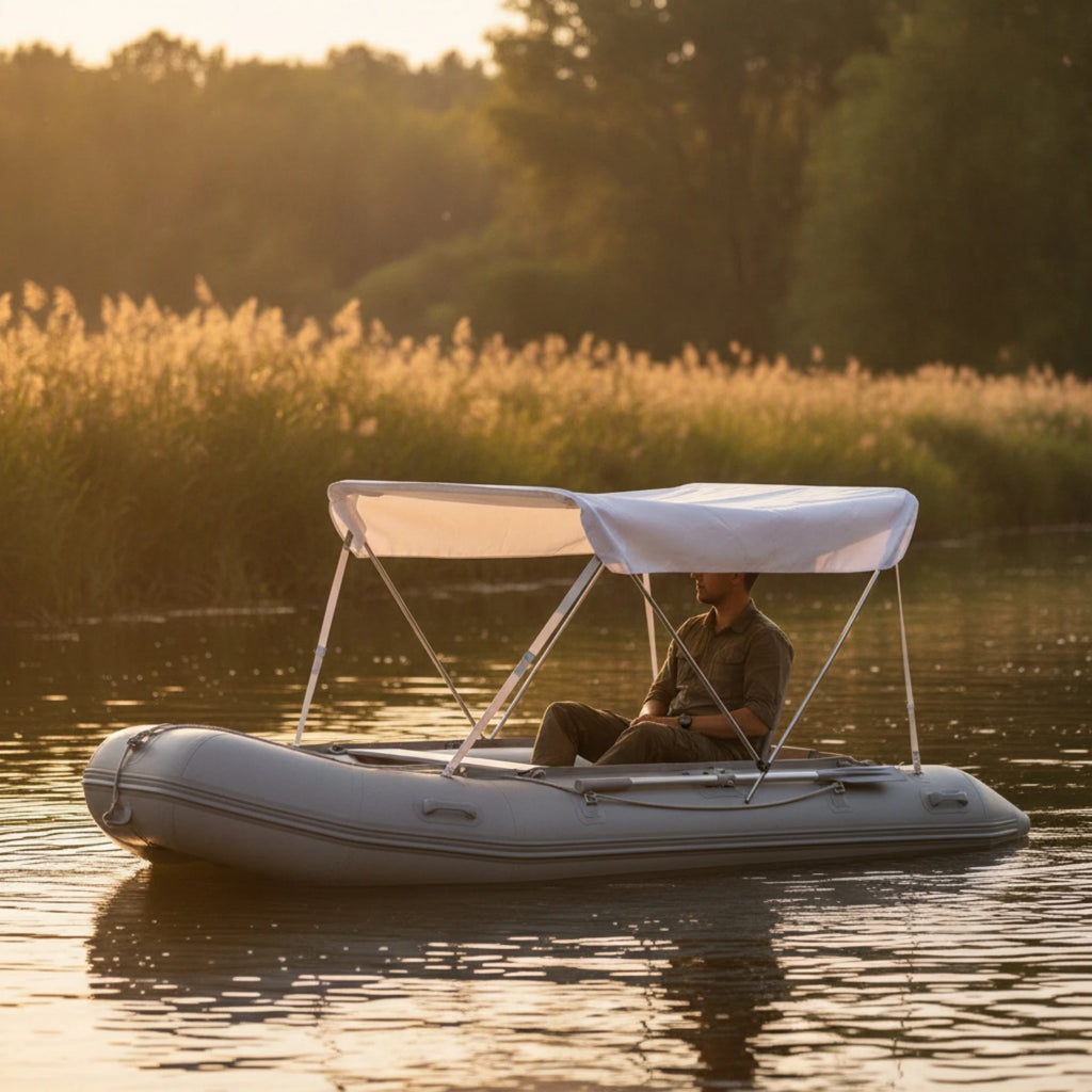 Boat Bimini Top Canopy – Compact Marine Sunshade 160x120cm Boat Bimini Top PLUSH