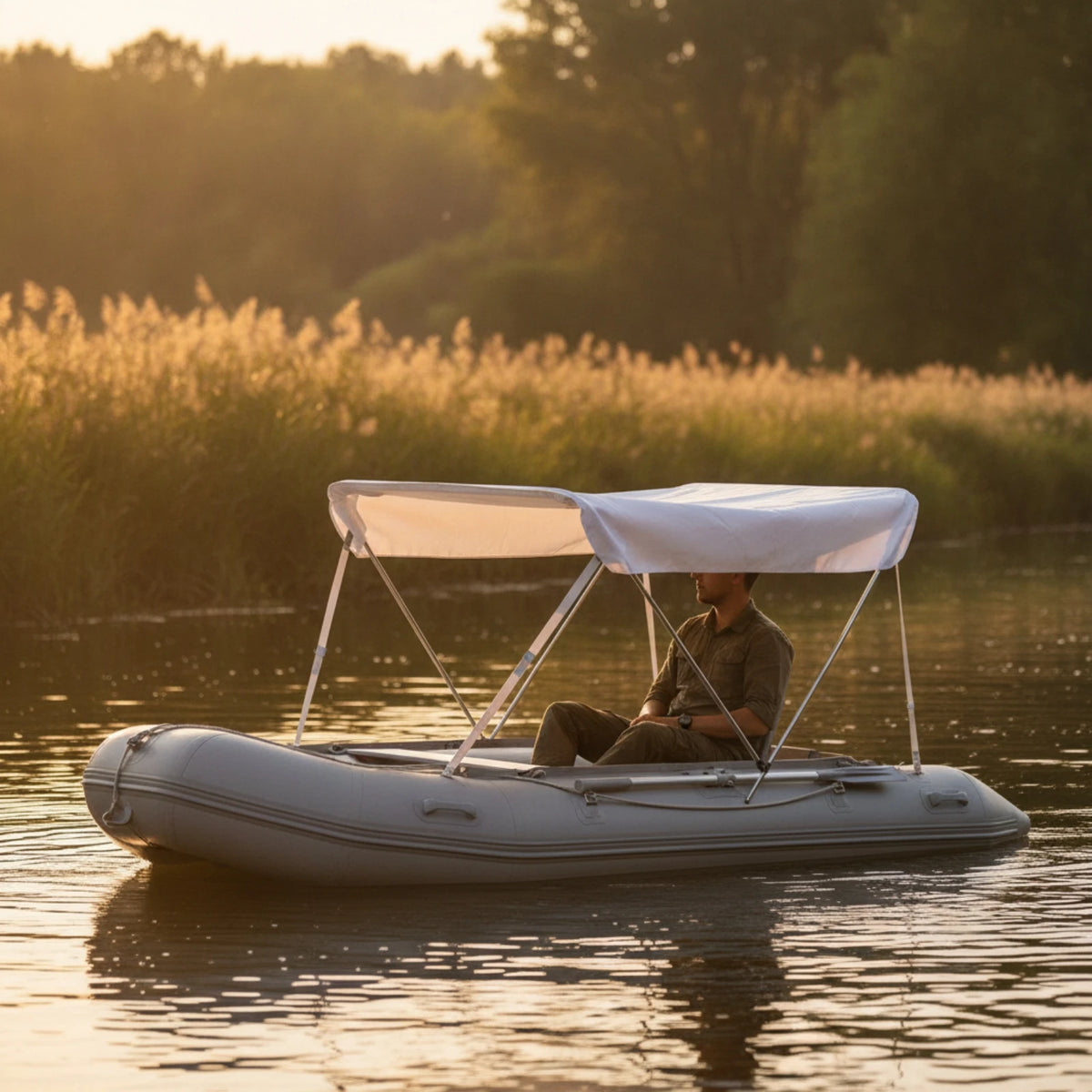 Boat Bimini Top Canopy – Compact Marine Sunshade 160x120cm Boat Bimini Top PLUSH