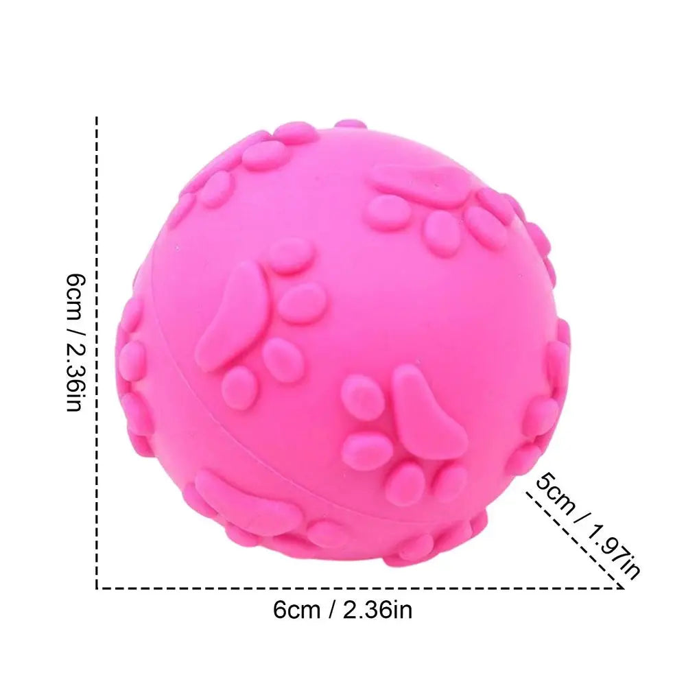 Squeaky Bouncy Dog Ball – Interactive Chew & Teeth Cleaning Dog Chew Toy PLUSH Hot Pinks