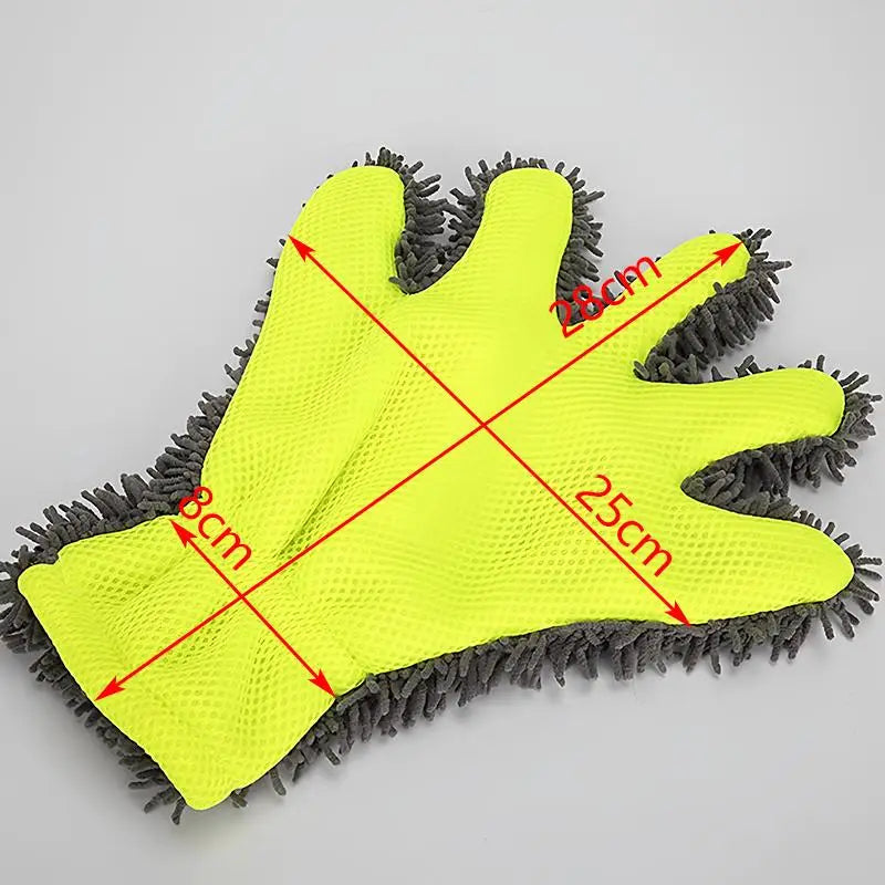 Microfiber Car Wash Gloves 1-2 Pack – Vehicle Detailing Mitt Car Wash Gloves PLUSH