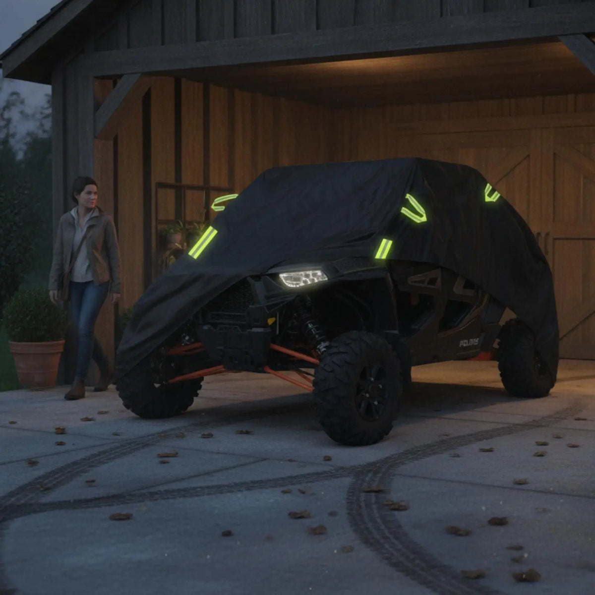 Waterproof UTV Cover – Heavy-Duty Weatherproof Storage Cover UTV Vehicle Cover PLUSH