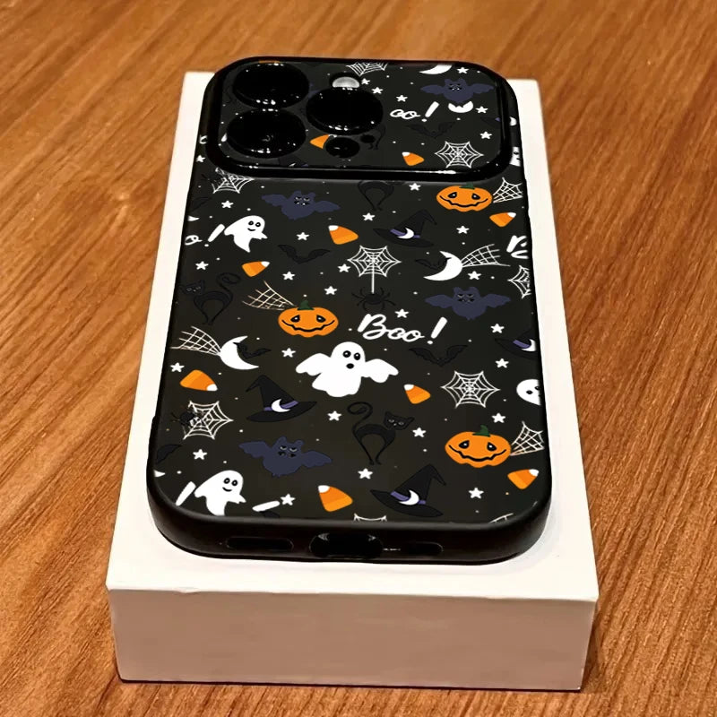 Halloween Cartoon iPhone Case – Shockproof Pumpkin Ghost Cover iPhone Phone Case PLUSH