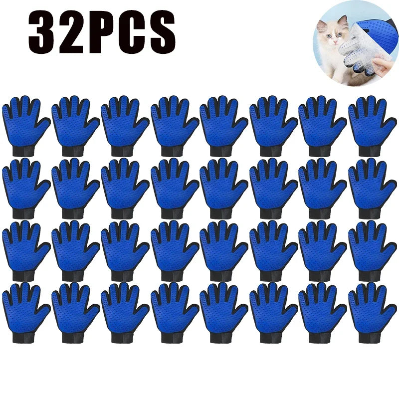 Pet Grooming Glove – Dog & Cat Deshedding Massage Brush Pet Grooming Glove PLUSH 32PCS
