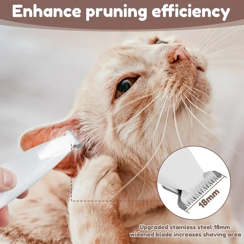 Dog Paw Trimmer with LED Light – Waterproof Pet Clipper Pet Hair Trimmer PLUSH