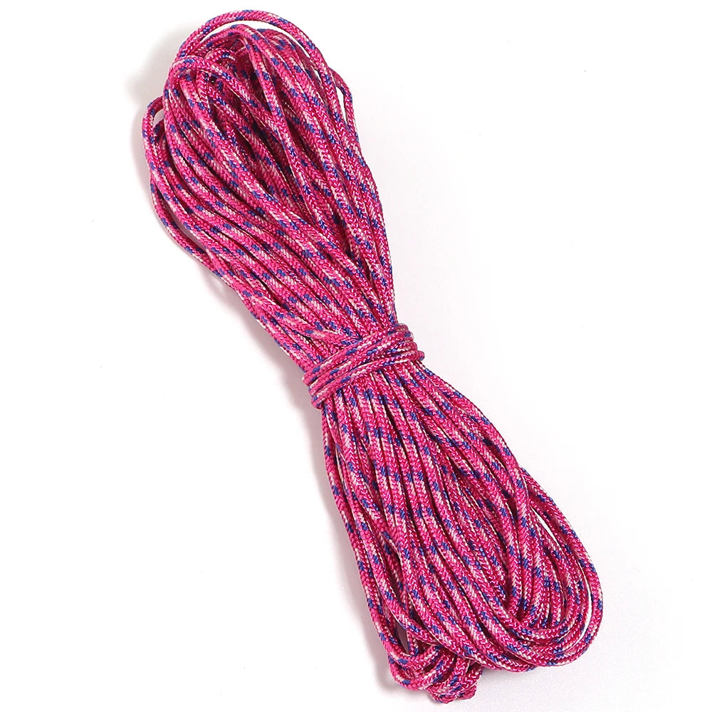 10 Yards 2mm Camouflage Polyester Braided Paracord DIY Cord Braided Paracord Rope PLUSH hotpink