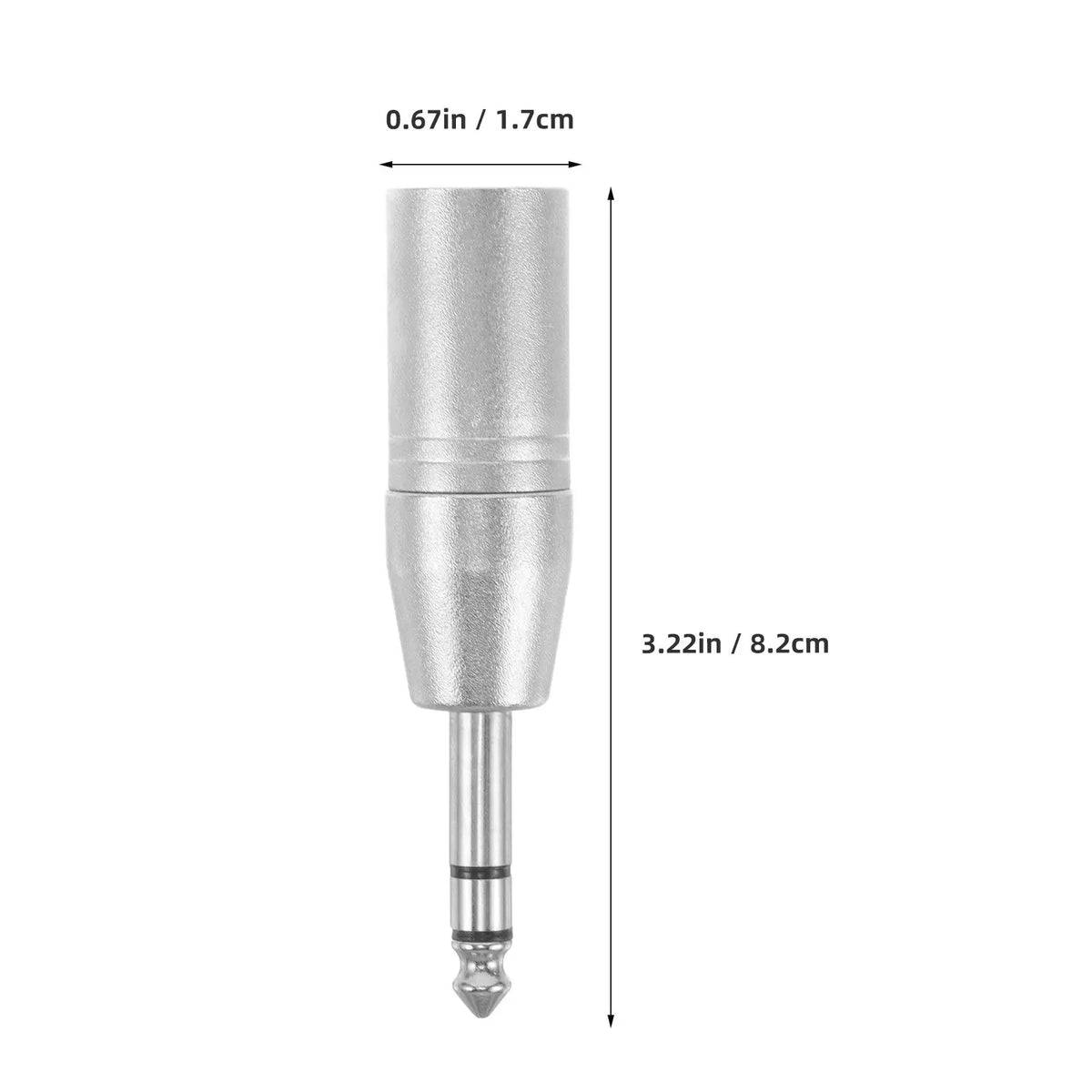 XLR Male to 6.35mm Female TRS Stereo Audio Adapter – Metal Audio Adapter PLUSH
