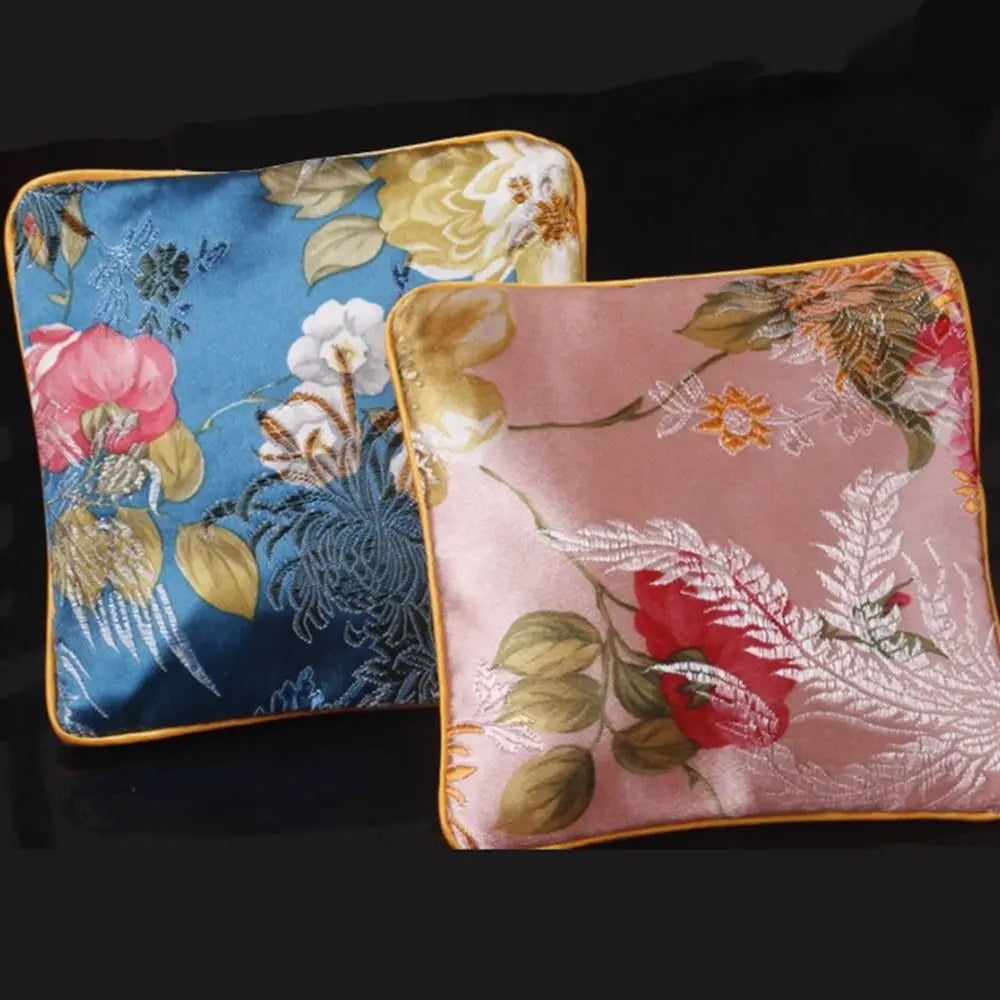 Embroidered Floral Coin Pouch | Tassel Jewelry & Makeup Bag Embroidered Coin Pouch PLUSH