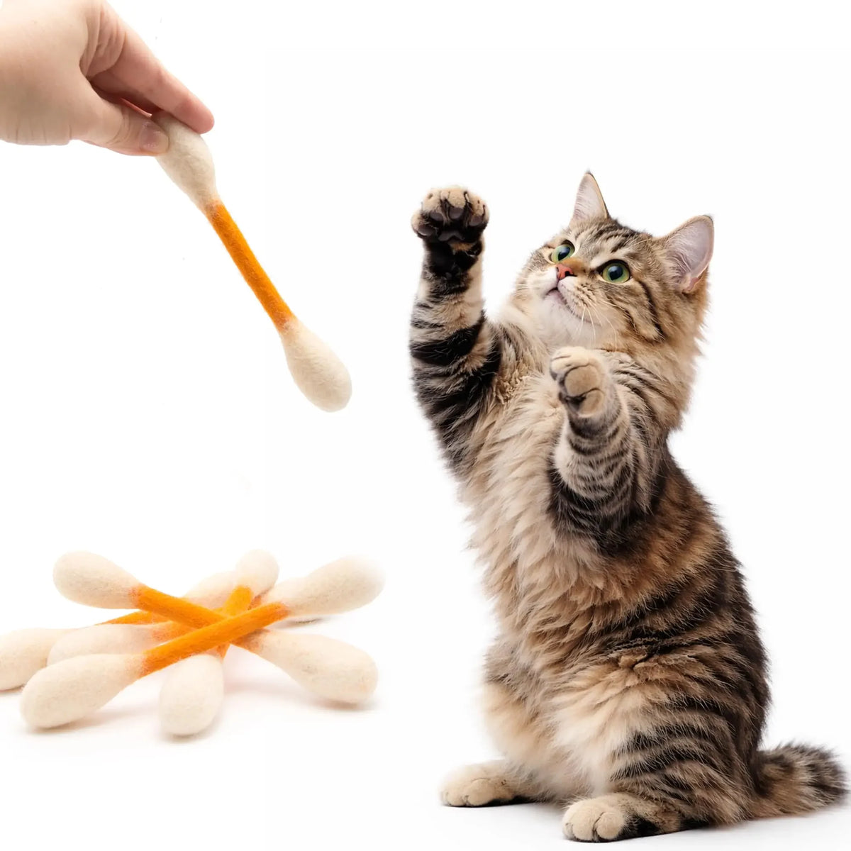 Giant Cotton Swab Cat Kick Toy – Chew & Interactive Play Cat Kick Toy PLUSH