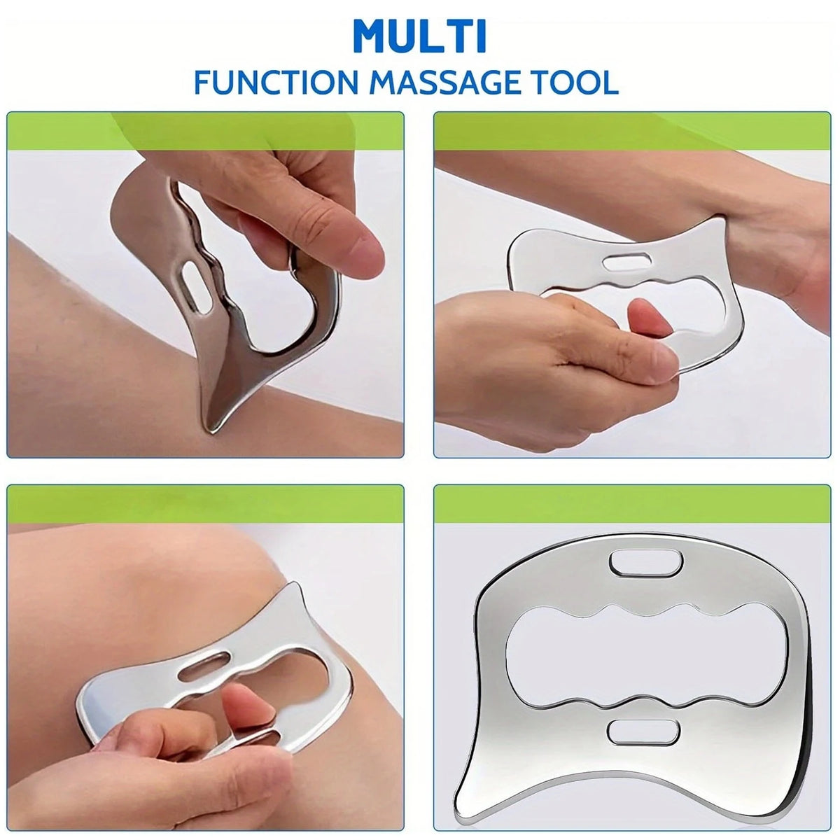 Stainless Steel Fascia Scraper & Gua Sha Massage Tool Massage Scraper Tool PLUSH