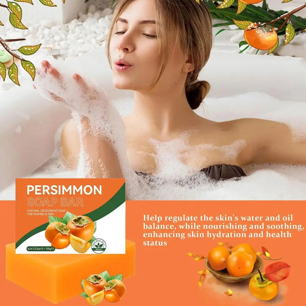 Persimmon Handmade Soap 100g – Natural Plant-Based Bar Natural Bar Soap PLUSH