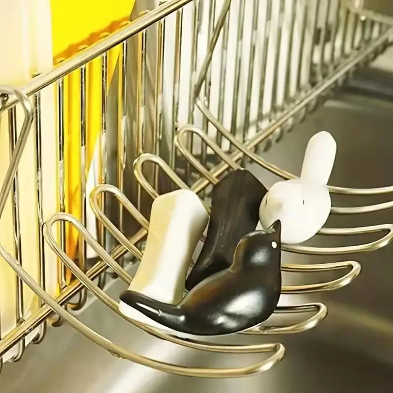 Wall-Mounted Stainless Steel Soap Dish & Sink Caddy Organizer Sink Caddy Organizer PLUSH